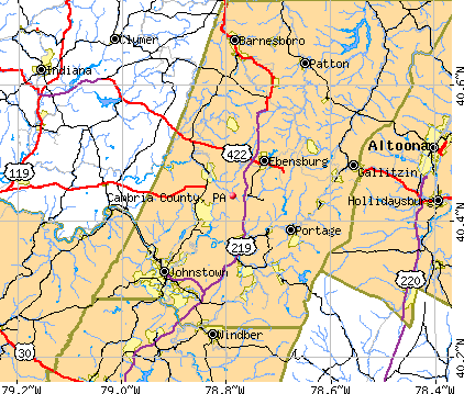 Cambria County, PA map