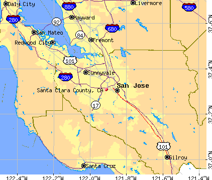 Santa Clara County, CA map