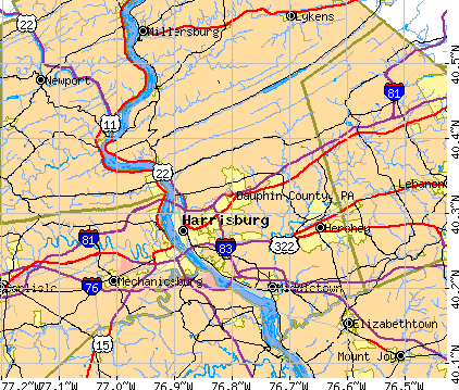 Dauphin County, PA map