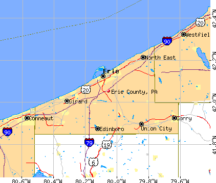 Erie County, PA map