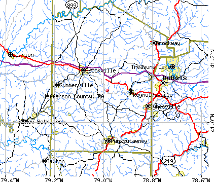 Jefferson County, PA map