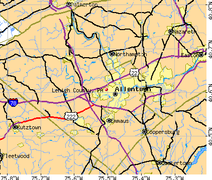 Lehigh County, PA map