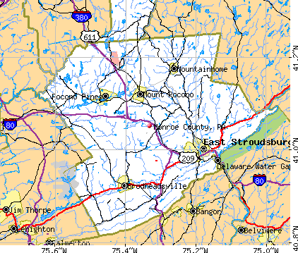 Monroe County, PA map