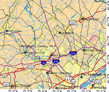 Montgomery County, PA map