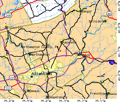 Northampton County, PA map