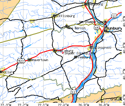 Snyder County, PA map
