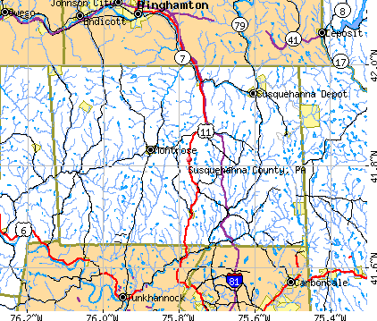 Susquehanna County, PA map