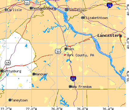 York County, PA map