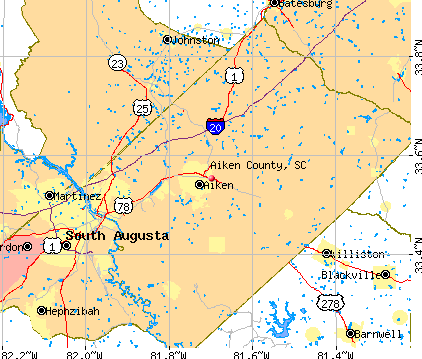Aiken County, SC map