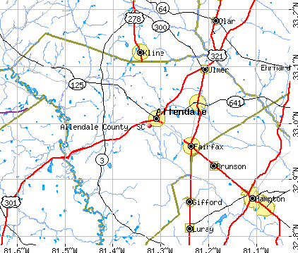 Allendale County, SC map
