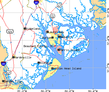 Beaufort County, SC map