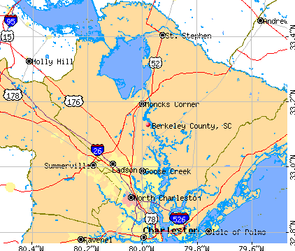 Berkeley County, SC map