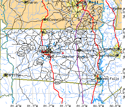 Chester County, SC map