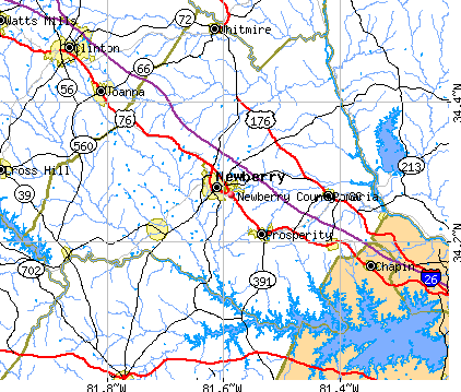 Newberry County, SC map