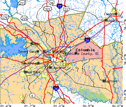 Richland County, SC map
