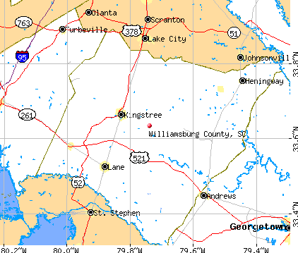 Williamsburg County, SC map