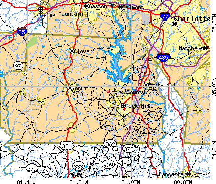 York County, SC map