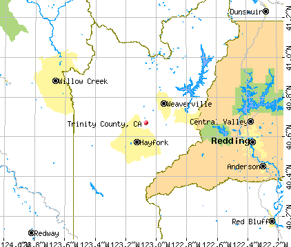 Trinity County, CA map