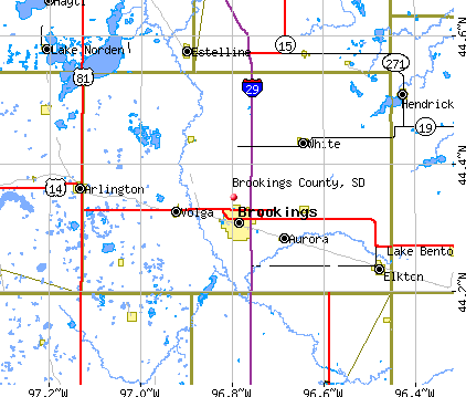 Brookings County, SD map