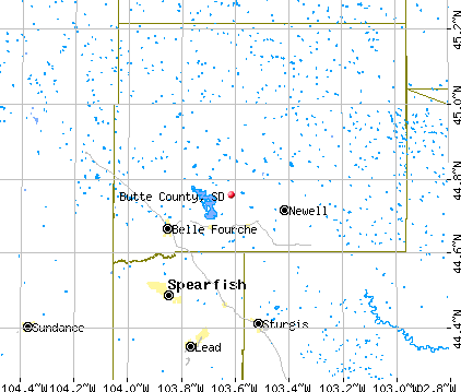 Butte County, SD map