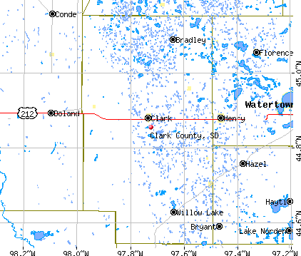 Clark County, SD map