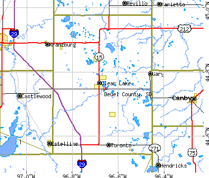 Deuel County, SD map
