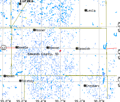 Edmunds County, SD map