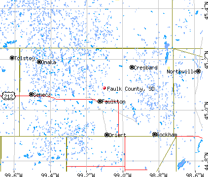Faulk County, SD map