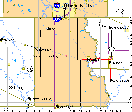 Lincoln County, SD map