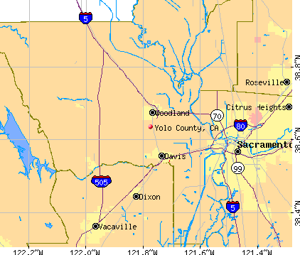 Yolo County, CA map