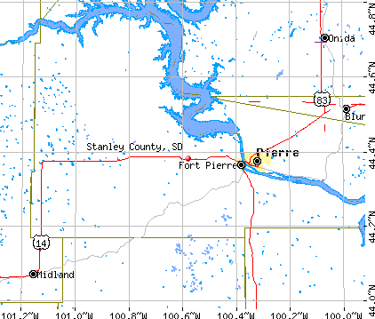 Stanley County, SD map