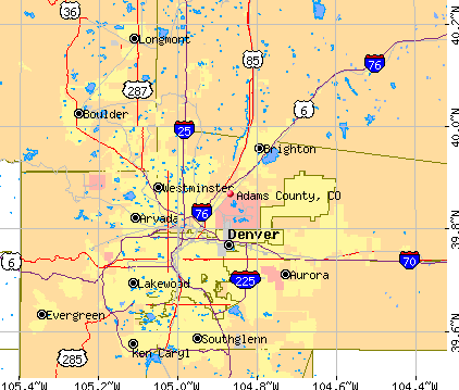 Adams County, CO map
