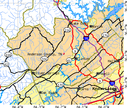 Anderson County, TN map