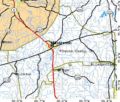Chester County, TN map