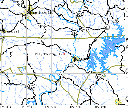 Clay County, TN map