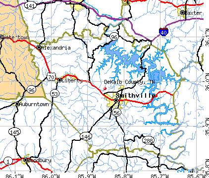 DeKalb County, TN map