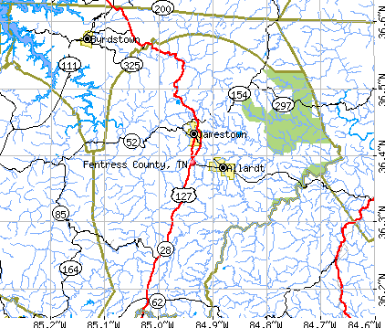 Fentress County, TN map