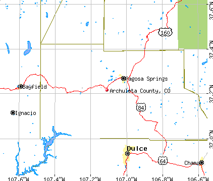 Archuleta County, CO map