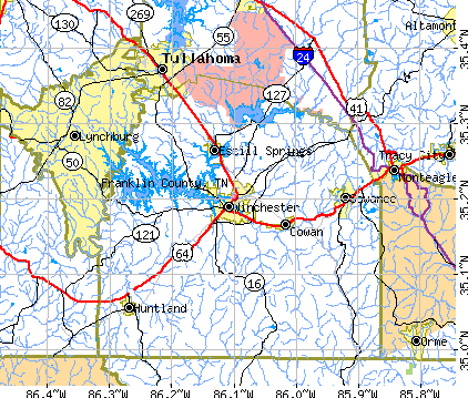 Franklin County, TN map
