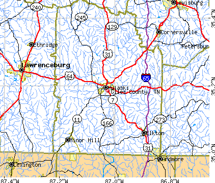 Giles County, TN map