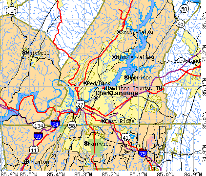Hamilton County, TN map