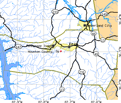 Houston County, TN map