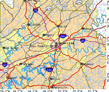 Knox County, TN map