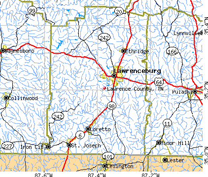 Lawrence County, TN map
