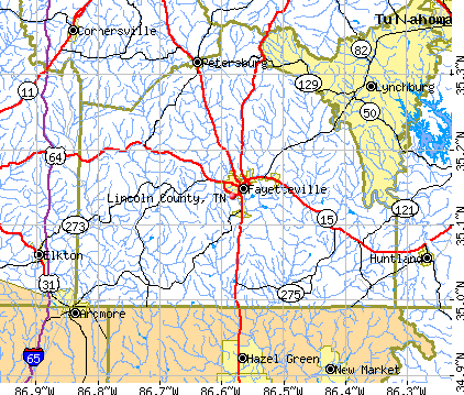 Lincoln County, TN map