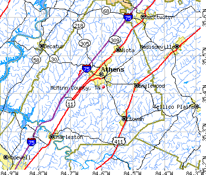McMinn County, TN map