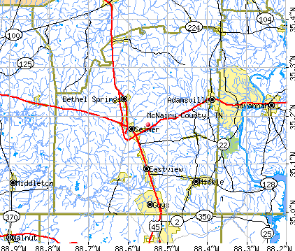 McNairy County, TN map