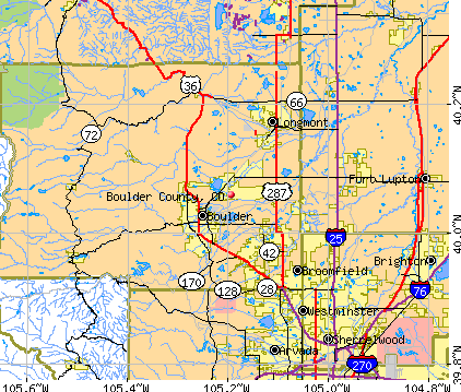 Boulder County, CO map