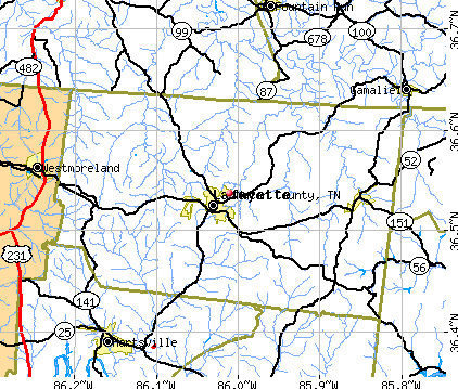 Macon County, TN map