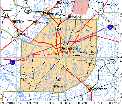 Madison County, TN map